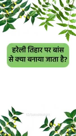 छत्तीसगढ़ में हरेली तिहार पर बांस से क्या बनाया जाता है? #छत्तीसगढ़िया #chhattisgarh  #हरेली_तिहार