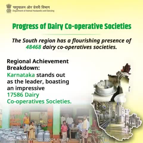 Karnataka is leading the way in the South region's vibrant growth of the dairy cooperative sector.
#SouthRegionDairy #DairyCooperatives #dairysocieties