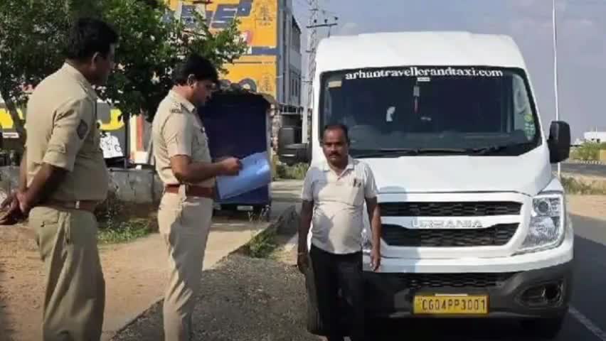 డోన్ జాతీయ రహదారిపై వాహనాల తనిఖీ చేసిన ఎంవిఐ క్రాంతి కుమార్, పలు వాహనాలకు జరిమానా