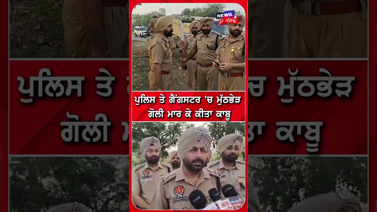Police ਤੇ ਗੈਂਗਸਟਰ 'ਚ ਮੁੱਠਭੇੜ ਗੋਲੀ ਮਾਰ ਕੇ ਕੀਤਾ ਕਾਬੂ | #shorts | N18S