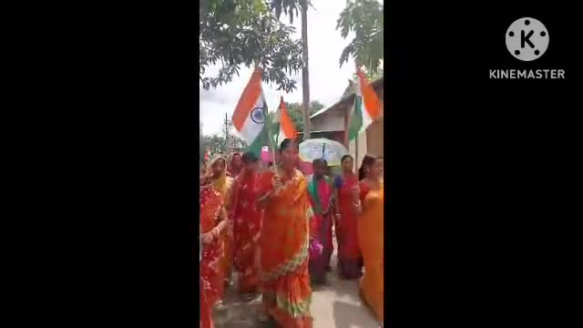 তেলিয়ামুড়া: 28 তেলিয়ামুড়া বিধানসভার 38 নং বুথে আয়োজিত তিরঙ্গা যাত্রা, উপস্থিত পৌরপ্রধান