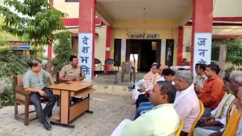 निवाड़ी: टेहरका थाना परिसर में आगामी त्यौहारों को लेकर शांति समिति की हुई बैठक