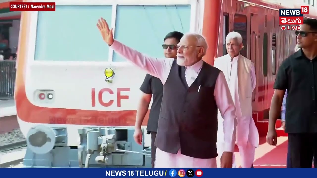 PM Narendra Modi Flags Off Katra-Srinagar Vande Bharat Train | కాశ్మీర్‌లో వందే భారత్ పరుగులు | N18