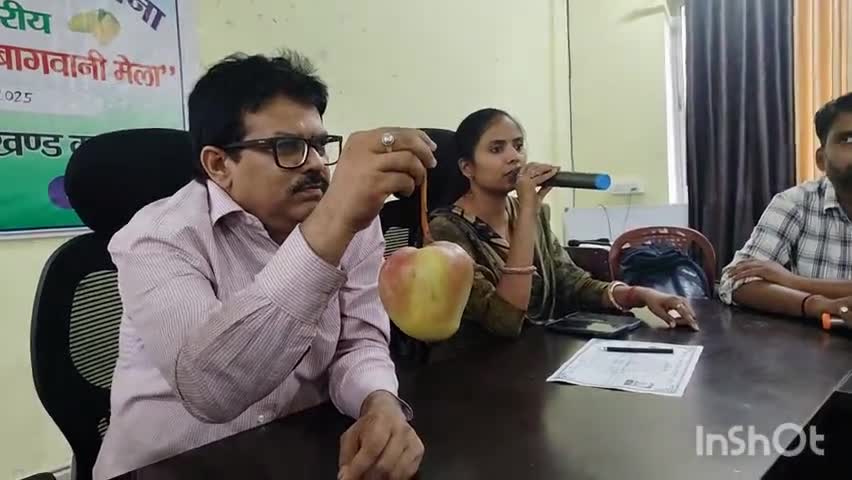 लातेहार: प्रखंड कार्यालय के सभागार में बिरसा हरित ग्राम योजना के तहत आम उत्सव मेला का आयोजन किया गया