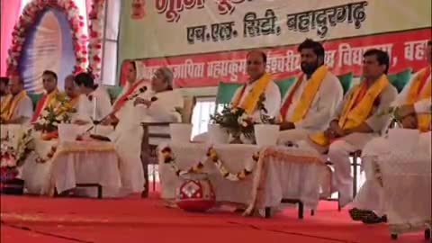 बहादुरगढ़: एचएल सिटी में राजयोग मेडिटेशन भवन के भूमि पूजन समारोह में पहुंचे कई राजनीतिक दलों के लोग