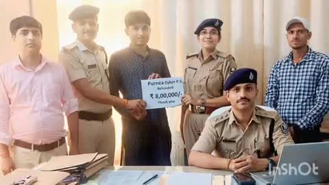 कृत्यानंद नगर: पूर्णिया साइबर थाना पुलिस ने साइबर ठगी के पीड़ित को ठगी की रकम कराई वापस