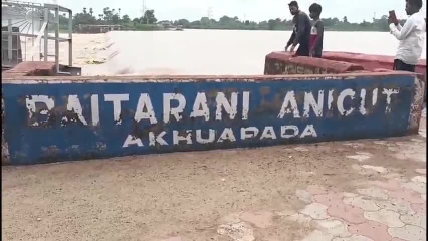 ଭଦ୍ରକ ଗ୍ରାମାଞ୍ଚଳ: ଆଖୁଆପଦା ଆନିକଟ ଠାରେ ଫୁଲୁଛି ବୈତରଣୀ, ଆଲର୍ଟରେ ପ୍ରଶାସନ
