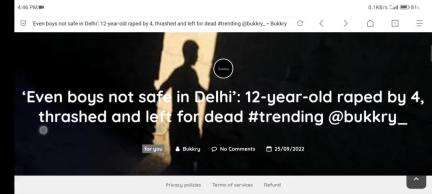 #Boy #left #for #death #after #raped #crime #delhi