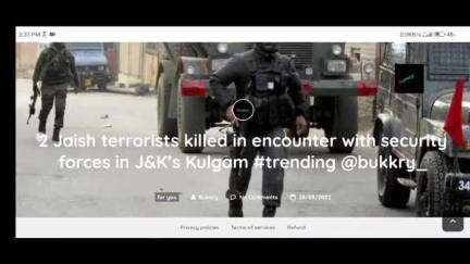 #terrorist #killed #j&k #kulgam