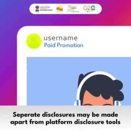 Separate disclosures shall be made apart from platform disclosure tools.

#endorsement
