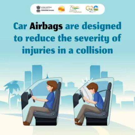 Airbags are safety devices that deploy in the event of a collision to cushion and protect the occupants of a vehicle. They are designed to reduce the impact of a collision on the occupants of a vehicle and to help prevent injuries. #Airbags