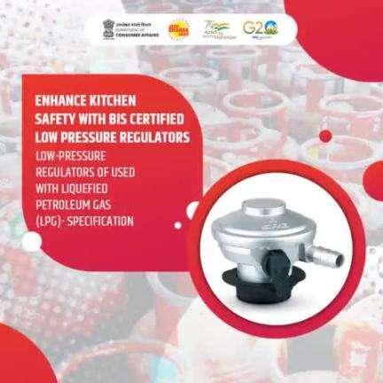 Low-pressure regulators certified by the #BIS can enhance kitchen safety when used with liquefied petroleum gas (LPG). #ISI certification ensures that the regulator meets certain standards for quality and safety, such as proper pressure reg