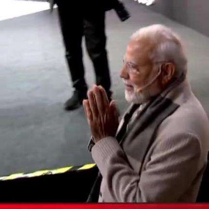 PM #NarendraModi arrives at Talkatora Stadium for 6th edition of #ParikshaPeCharcha2023  :