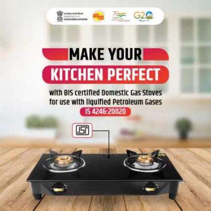 Using a #BIS certified gas stove for use with liquified petroleum gases (LPG) as per 
IS 4246:2020 can help ensure safe and efficient operation in your kitchen.  #ISI