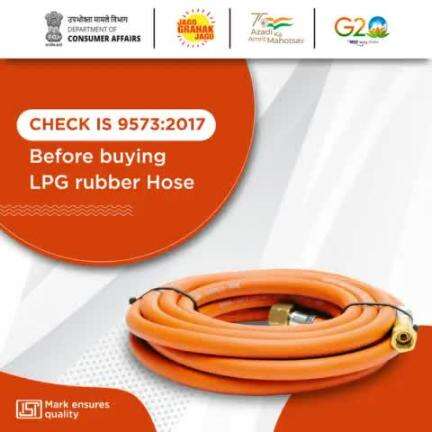 Always look for BIS Certified Mark while purchasing LPG rubber hose for maximum safety and protection.

#BIS #ISI