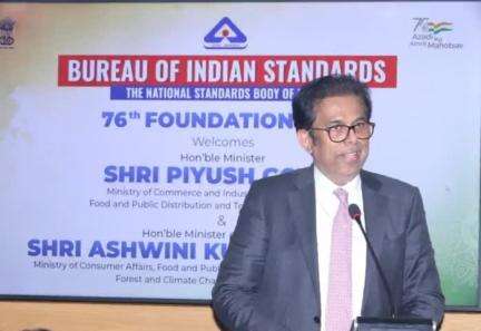 Shri Rohit Kumar Singh, Secretary, DoCA, Govt of India addressed the participants at the 76th Foundation Day. 
#ISI
#BIS