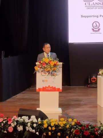 Minister of State for External Affairs, Shri RK Ranjan addressing at the #B20India Conference