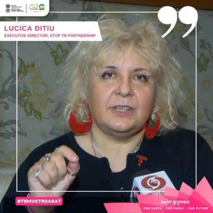 Ms. Lucica Ditiu, Exe Director @StopTB applauds the political leadership of India under PM Modi to #EndTB by 2025