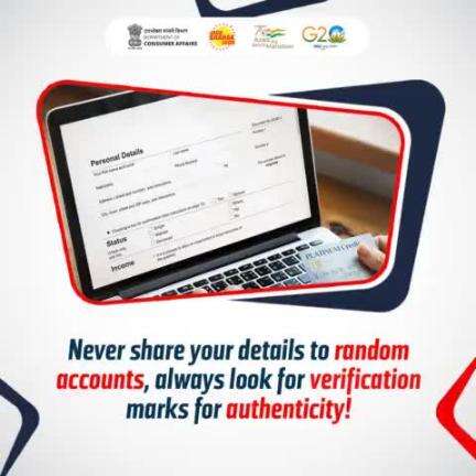 It is important to avoid sharing personal information with unknown accounts and to ensure the authenticity of accounts by looking for verification marks.

#becybersafe