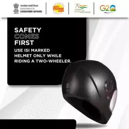 Always look for BIS Certified Mark while purchasing helmet for maximum safety and protection. 
#BIS #ISI