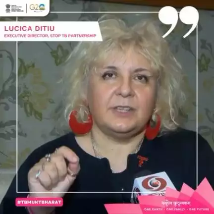 Ms. Lucica Ditiu, Exe Director @StopTB applauds the political leadership of India under PM Modi to #EndTB by 2025