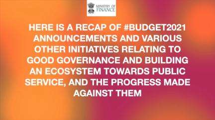 👆Here is a recap of #Budget2021 announcements & various other initiatives relating to good governance & public service