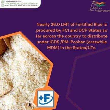 Fortified #Rice procured by #foodcorp1965  and DCP States.