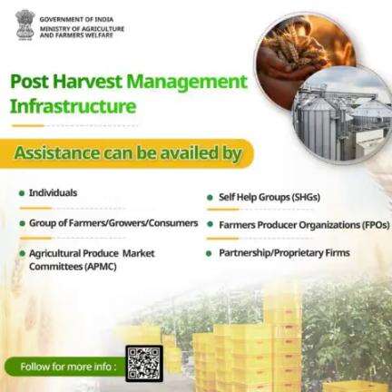 Under the Mission for Integrated Development of #Horticulture (#MIDH), assistance is provided for the development of post-harvest management and marketing infrastructure, such as cold storages, ripening chambers, packhouses etc.