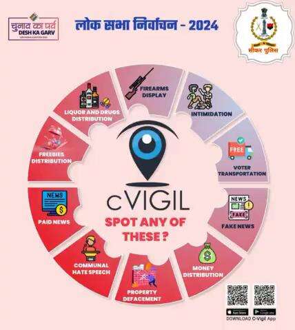 #सीकर 
 cVIGIL app.
 #GoReport 
#MyVoteMyPower #TeamSikarPolice