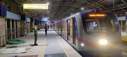 #TrialRun between #Noapara and #DumdumCantonment Metro stations  conducted for the first time today. This trial run started at 18.18 hrs. this evening. Trial rake completed two round trips during this run in presence of top #Metro officials