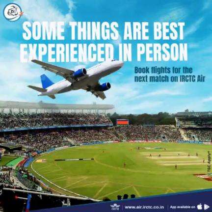 Don't miss out on the thrill of watching an #IPL match at the stadium. Book flights for the next match on  #IRCTC #Air