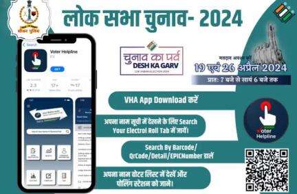 19 एवं 26 अप्रैल को मतदान अवश्य करें।
मतदान समय : प्रातः 7:00 बजे से सायं 6:00 बजे तक

#LokSabha2024 #ChunavKaParv #DeshKaGarv #Eci #GeneralElections2024
#Elections2024 #LS2024