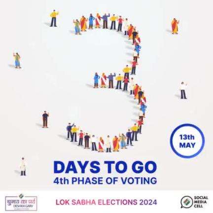 Are you ready to vote? 🙌✨
⏱️ 3 days to go 
🗓️ Phase 4: 13th May, 2024 
#loksabhaelection2024  #chunavkaparv  #deshkagarv  #youaretheone  #eci