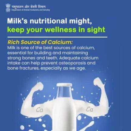 Unlock the power of milk for strong bones and teeth! 
Did you know milk is packed with calcium, vital for bone health? 
Keep osteoporosis at bay and stay strong with this nutritious powerhouse! #Milk #nutritionfacts