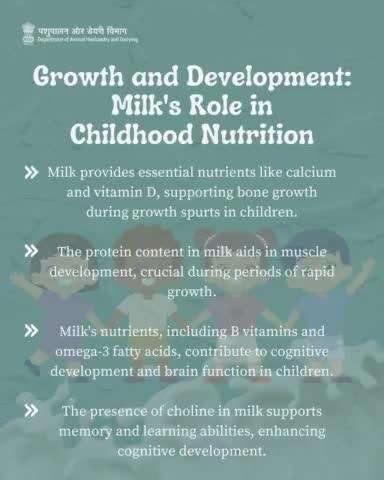 Nutrient Powerhouse: Milk's Vital Role in Childhood Growth and Development.
 #StrongBones #MilkBenefits #BoneHealth  #Nutrition  #HealthyLiving
  #EssentialNutrients