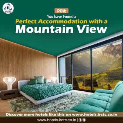 Book your perfect #hotel room with a stunning #mountain vista and elevate your travel experience. www.hotels.irctc.co.in