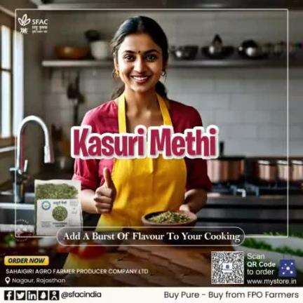 Adulteration-free, pure & naturally grown kasuri methi. Packed with aromatic flavour & healthy goodness.