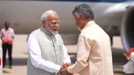 Witness the oath-taking ceremony of the CM of #AndhraPradesh, with highlights of the event shared by PM #narendramodi!