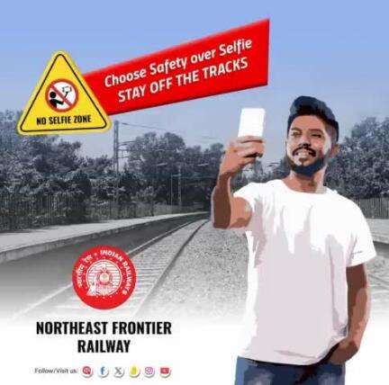 Avoid Selfie, Choose #Safety Near Railway Tracks !