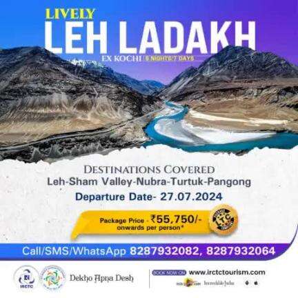 Seeking adventure among #Ladakh's stunning valleys? 
#IRCTCTourism's Lively Leh #Ladakh Ex #Kochi package