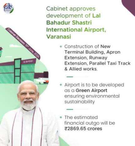 Cabinet approves development of Lal Bahadur Shastri International Airport, Varanasi

#CabinetDecisions