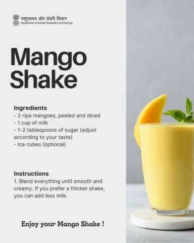 Savor the taste of summer with our irresistible Mango Shake recipe! Bursting with the sweetness of ripe mangoes and the creaminess of milk, it's the ultimate tropical indulgence in a glass.
#WorldMilkDay2024 #MangoShake  #SummerVibes