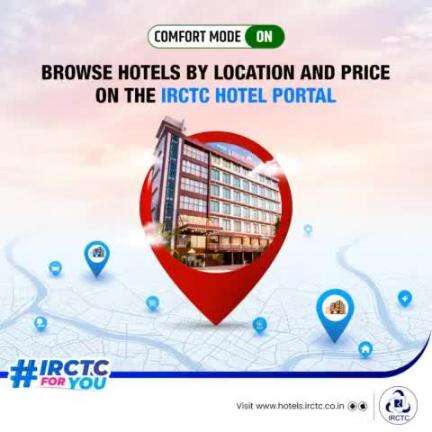 Enter into your comfort mode! Explore #hotels based on location and price effortlessly on the #IRCTChotelportal.