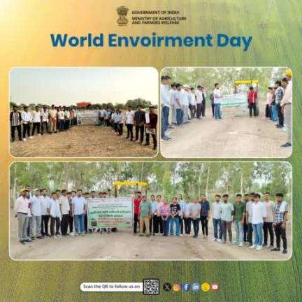 On the occasion of #WorldEnvironmentDay, NRFMTTI, Hisar, Haryana organised an awareness programme on Crop residue management, agricultural machinery training & field demonstrations for land restoration.