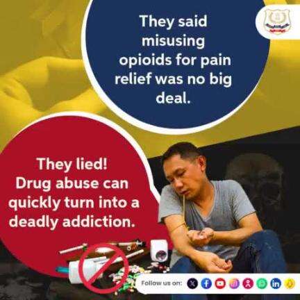 Drug abuse can quickly turn into a deadly addiction. Stay informed and make safe choices.
#SayNoToDrugs