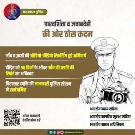 #नवीन_आपराधिक_कानून_2023
01 जुलाई 2024 से लागू
- #राजसमन्द_पुलिस है तैयार
#Rajasthanpolice
#RajsamandPolice