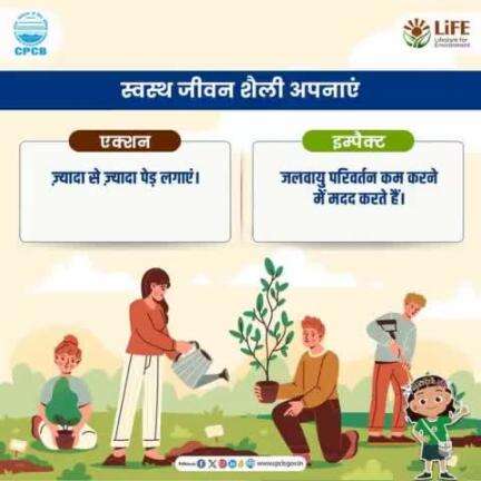 #MissionLiFE  #ChooseLiFE #PlantTrees  #Biodiversity  
पेड़ लगाने से ग्लोबल वार्मिंग और जलवायु परिवर्तन के प्रभाव को कम करने में सहायता मिलती है। पेड़ लगाने से soil erosion कम होती है और जैव विविधता  में भी वृद्धि होती है। #railminindia