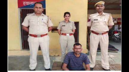 पुलिस थाना #माधोराजपुरा ने राजकार्य_में_बाधा पहुंचाने के मामले में 9 माह से फरार ईनामी अभियुक्त मुकेश को किया गिरफ्तार।