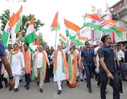 Union Home Minister and Minister of Cooperation, Shri Amit Shah launches 'Tiranga Yatra' in Ahmedabad

#HarGharTiranga