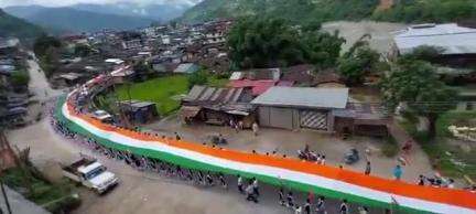 🇮🇳 The spirit of #HarGharTiranga was alive in #Seppa with a 600 ft #TirangaYatra!

Hon. Min Shri #NatungMama and MLAs Shri Ealling  Tallang  & Shri #HayengMangfi made it memorable.